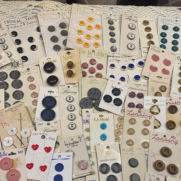 Other - Vintage Buttons on Cards Lot of 50